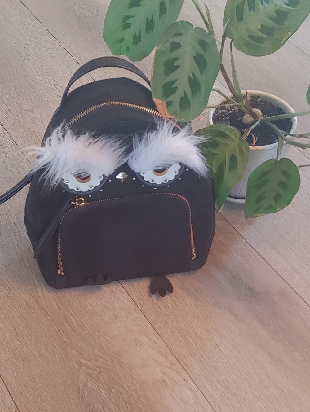 Kate Spade Owl -Fur Eye Mini Backpack l Like New